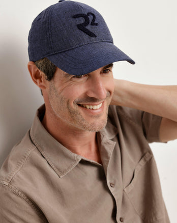 Casquette en lin et coton 010 - Navy