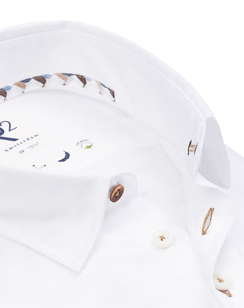 2 PLY Bio-Baumwollhemd 004 - White