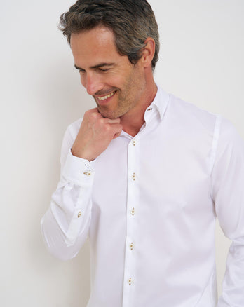 Chemise en coton bio 2 PLY 004 - White