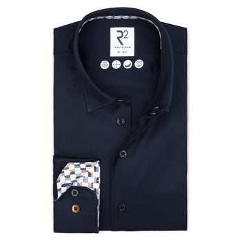 2 PLY organic cotton shirt 010 - Navy