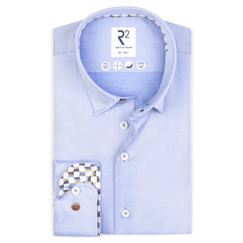 2 PLY biologisch katoenen overhemd 018 - Light blue