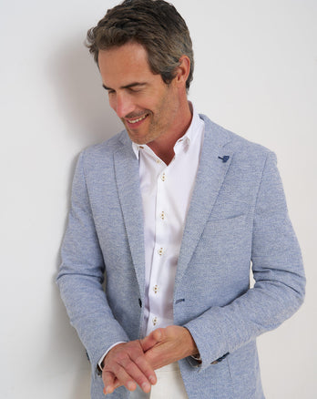 Gebreide colbert 014 - Blue