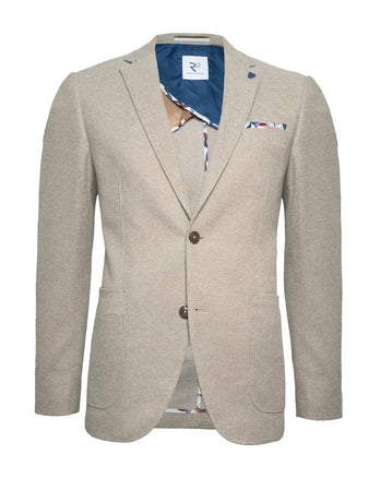 Gebreid stretch colbert 045 - Beige