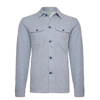 Knit-stretch overshirt 014 - Blue