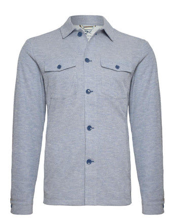 Knit-stretch overshirt 014 - Blue