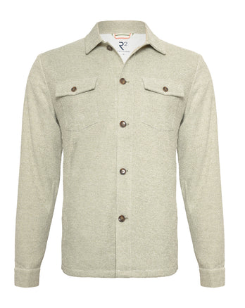 Knit-stretch overshirt 074 - Green