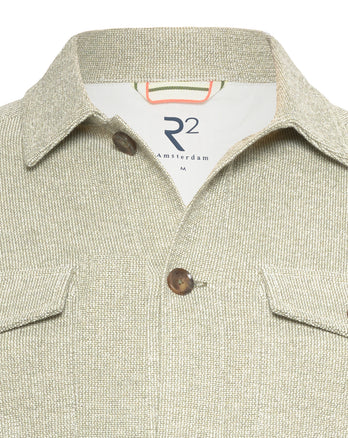 Knit-stretch overshirt 074 - Green
