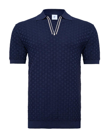 Modalmix polo met ritssluiting 010 - Navy