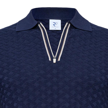 Modal blend zipper closure polo 010 - Navy