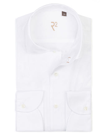 R2 Premium knitted katoenen overhemd 004 - White