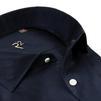 R2 Premium knitted cotton shirt 010 - Navy