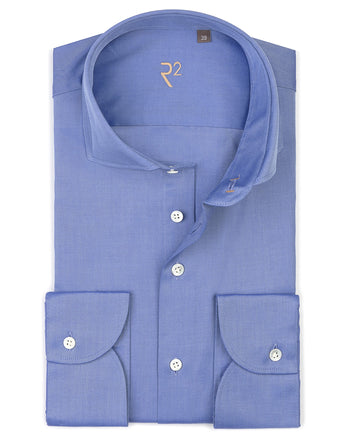 R2 Premium Baumwollhemd 014 - Blue