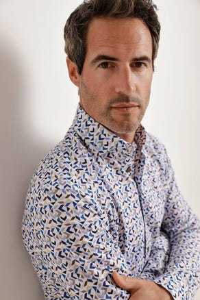 Travel shirt 014 - Blue