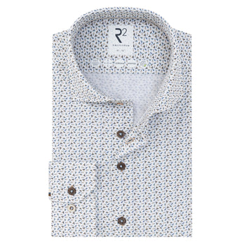 Travel shirt paper plane print 045 - Beige