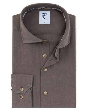 Chemise en mélange de lin 042 - Taupe