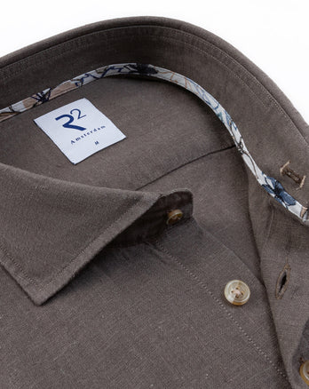 Chemise en mélange de lin 042 - Taupe