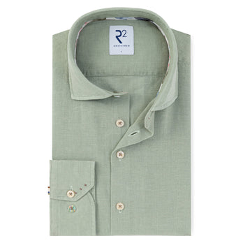 Linen blend shirt 074 - Green