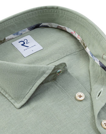 Leinenmischung-Hemd 074 - Green