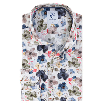 Chemise en lin mélangé à imprimé floral 073 - Multicolour