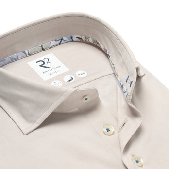 Travel shirt linen blend 045 - Beige