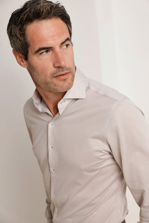 Leinenmischung Travel Hemd 045 - Beige