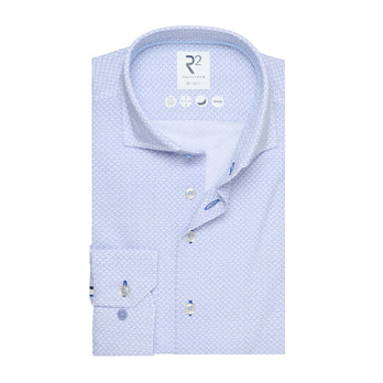 Travel shirt cloud print 012 - Cobalt