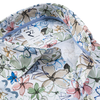 Travel shirt floral print 073 - Multicolour