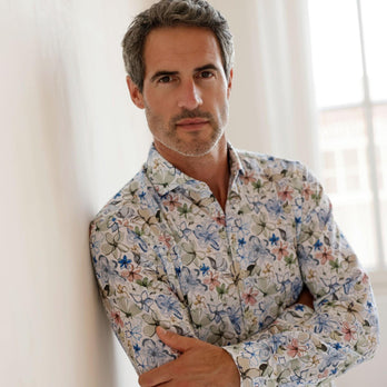 Travel shirt floral print 073 - Multicolour