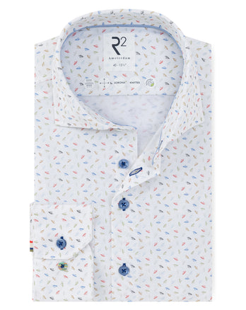 Travel shirt paper plane print 073 - Multicolour