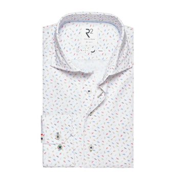 Travel shirt paper plane print 073 - Multicolour