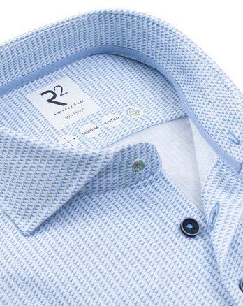 Travel shirt sorona 018 - Light blue