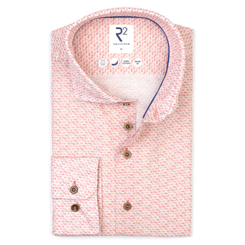 Bedrucktes Leinenmischhemd 087 - Pink