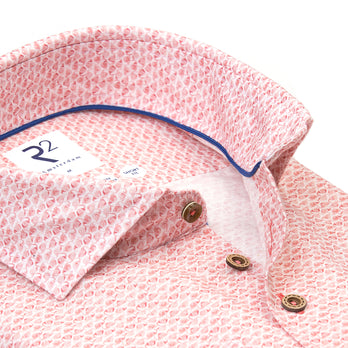 Bedrucktes Leinenmischhemd 087 - Pink