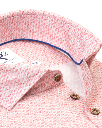 Chemise imprimée en mélange de lin 087 - Pink