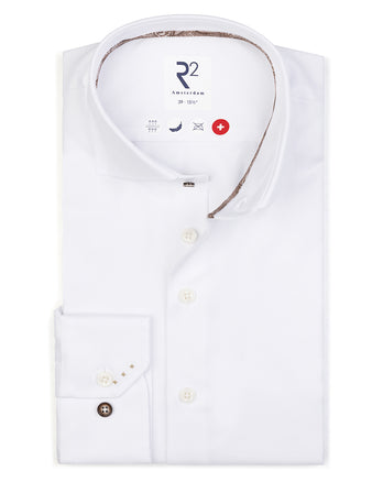 Strijkvrij katoenen overhemd 004 - White