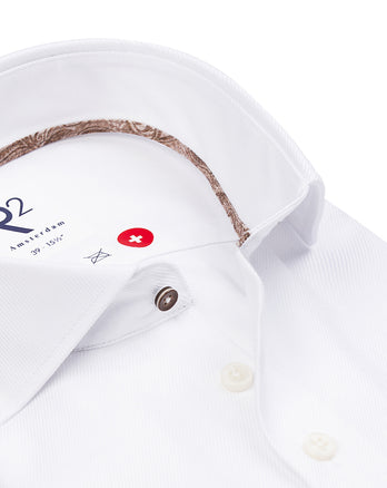 Strijkvrij katoenen overhemd 004 - White