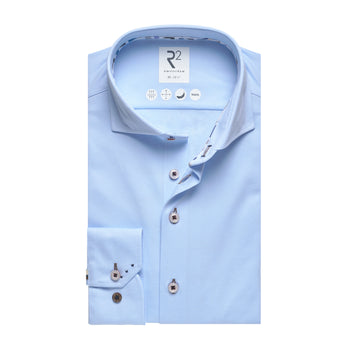 Extra long sleeves. Travel shirt dobby 018 - Light blue