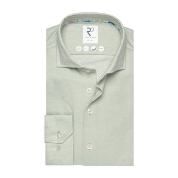 Extra long sleeves. Travel shirt linen blend 071 - Light green