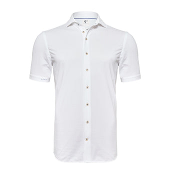 Short sleeve polyamide blend shirt 004 - White