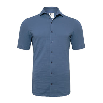 Short sleeve polyamide blend shirt 010 - Navy