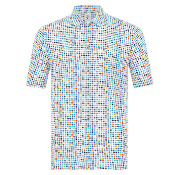Chemise coton imprimé pois manches courtes 073 - Multicolour
