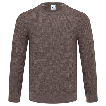 Merino wool crew neck 042 - Taupe
