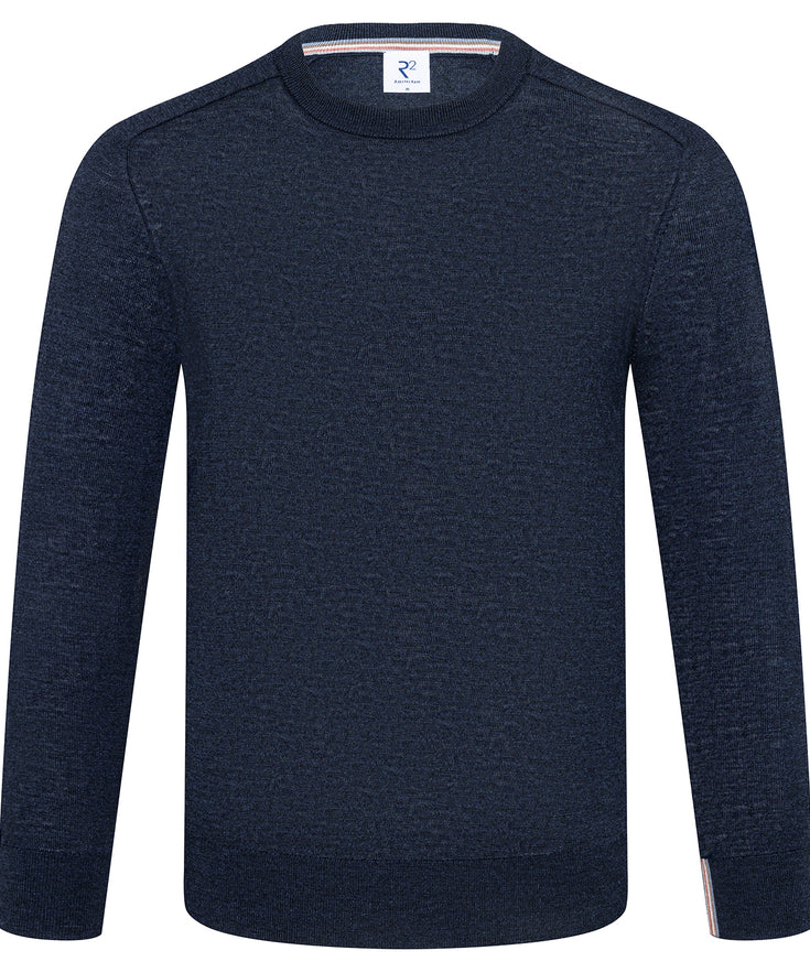 Merino wool crew neck 010 - Navy