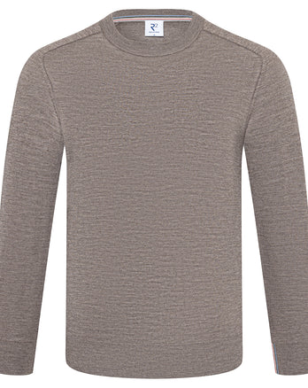 Merinowol crew neck 042 - Taupe