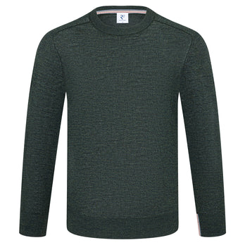 Merino wool crew neck 070 - Dark green