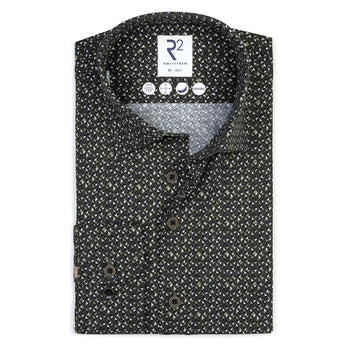 Lyocell blend stretch shirt 070 - Dark green