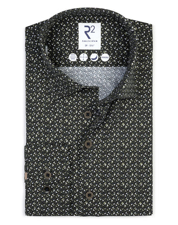 Lyocell blend stretch shirt 070 - Dark green