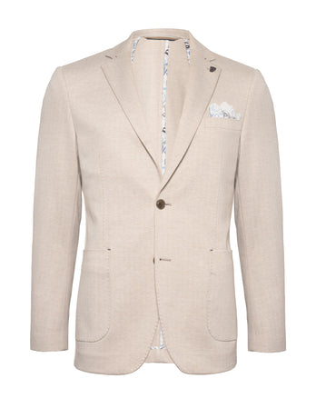 Visgraat stretch jack 039 - Off white