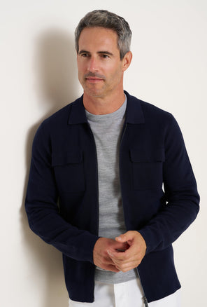 Modal Blend Overshirt 010 - Navy