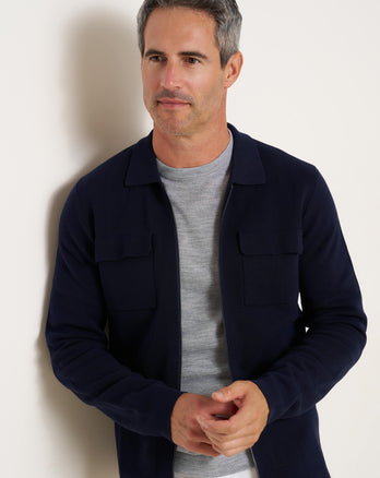 Modal blend overshirt 010 - Navy